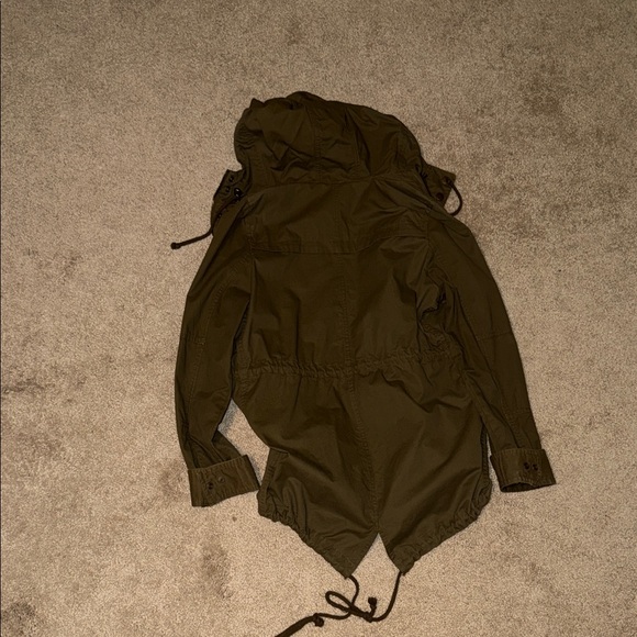 Olive Green Hooded army Jacket - Picture 4 of 4